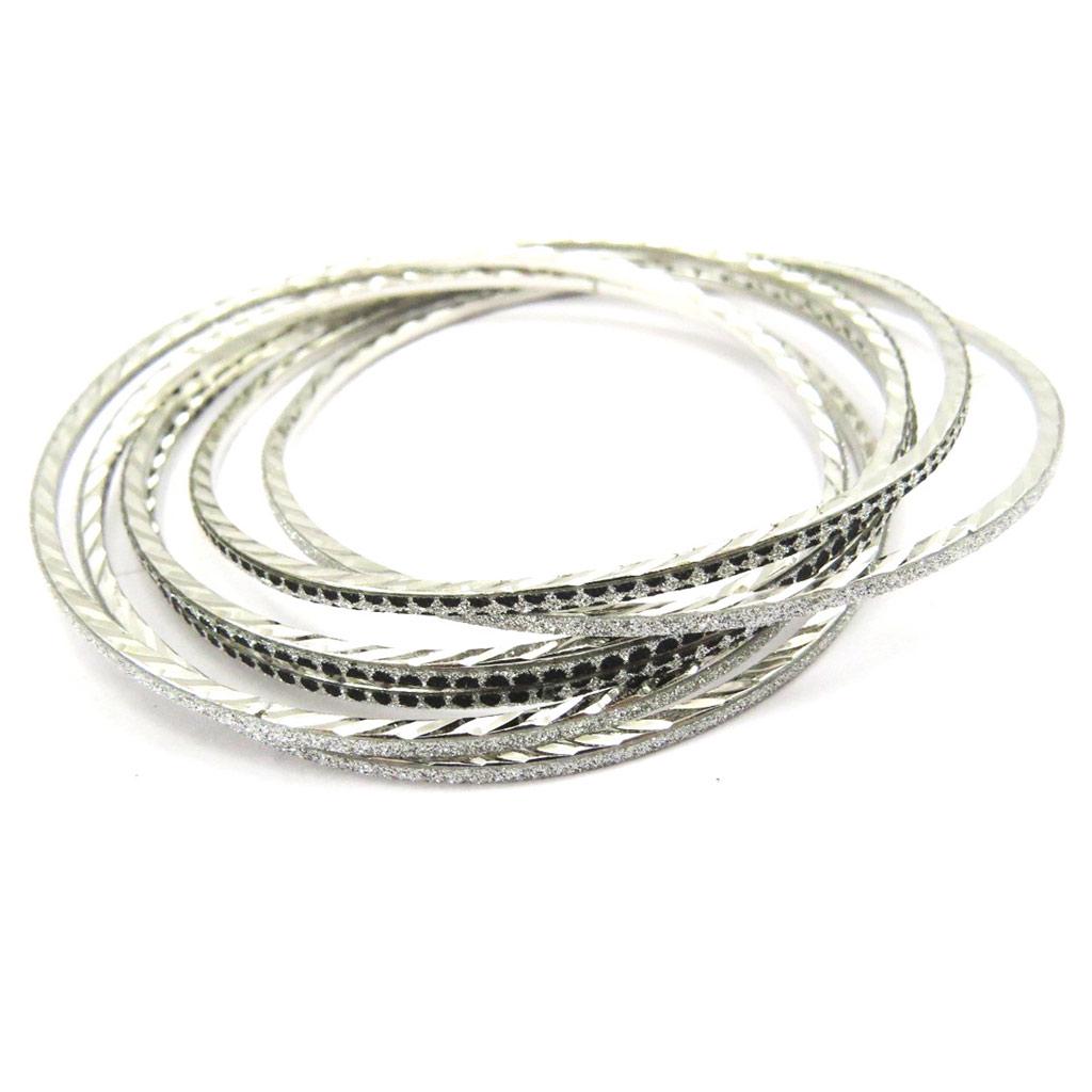 Les Trésors De Lily [L6055] - Black Silver 'Scarlett' Bracelet