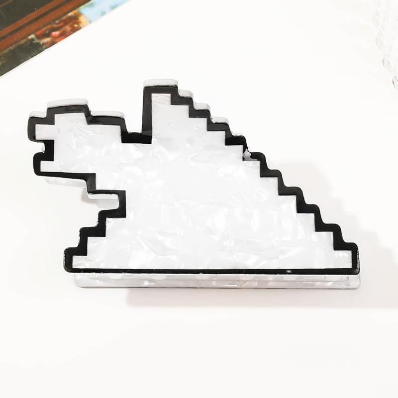 Internet Celebrity Taking Photo Ponytail Hair Claw with Shimmering Novelty Shape Hair Catch for Woman Teens Ponytail