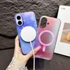For iPhone 16 Case Compatible with MagSafe Ink Painting IMD PC+TPU Phone Cover