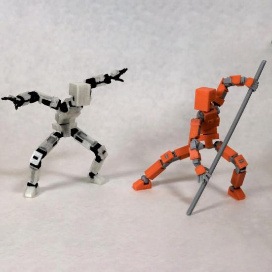 Joint Man Ornament 3D Printed Moveable Joints Different Posture Robort Toy Human Figurine Home Office Desktop Ornament