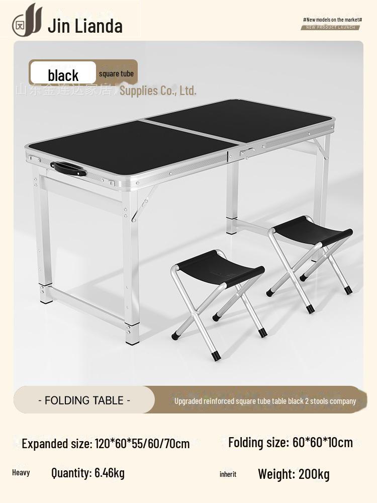 Přenosný multifunkční hliníkový skládací stůl pro stolování a venkovní použití