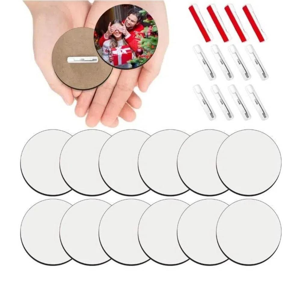 10Pcs/set Heat Press Printing Sublimation Printable Buttons Blanks DIY Brooches Button Pin  Office
