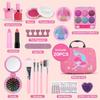 New Washable Girls Make Up Toys Pretend Birthday Gift Princess Play Makeup Set Non Toxic Kids Make Up Bag Kit