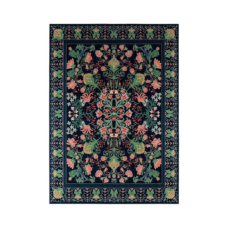

Living Room Rug Retro Floral Style Bedroom Bedside Sofa Carpet Soft Loop Velvet Non-slip Floor Mat Big Size Home Decoration Rugs 60*90cm