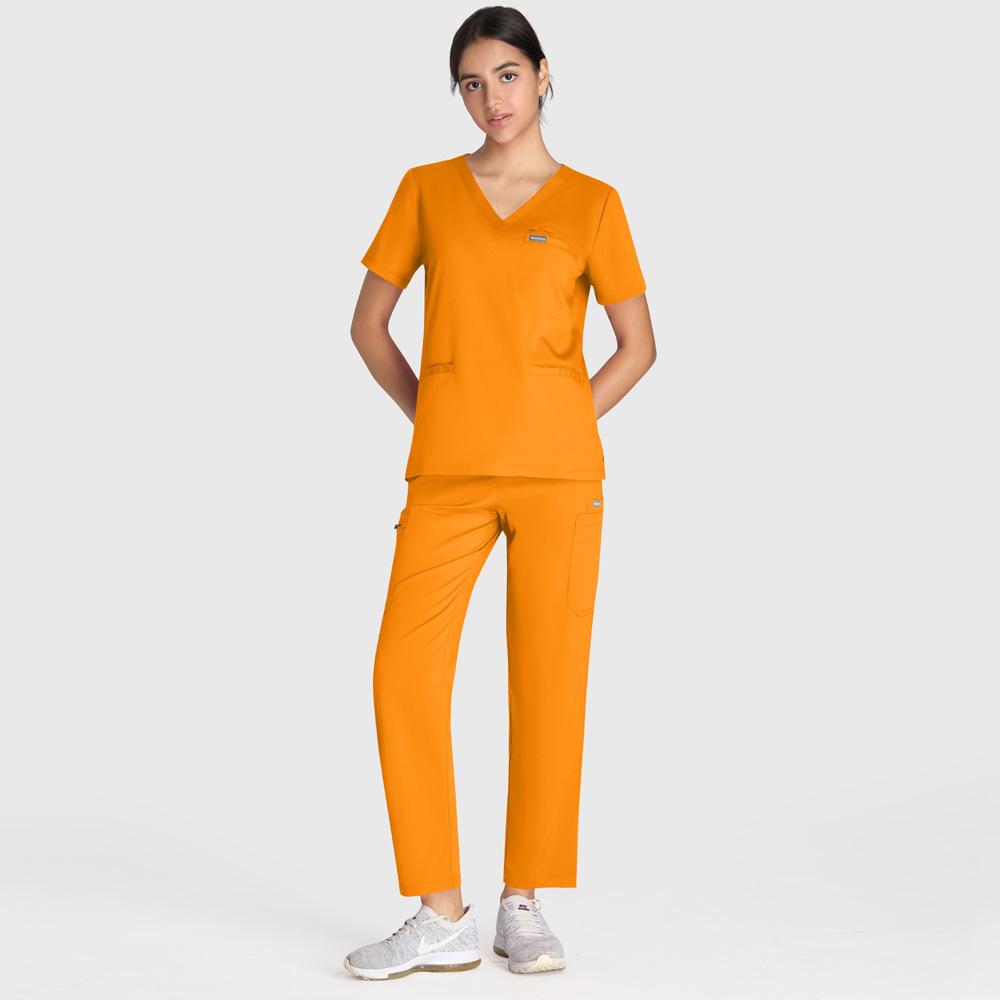 Hospital Doctor Hand Wash Short Sleeve Set V-Neck Fashion Women'S Casual Wear Pet Hospital Hand Wash