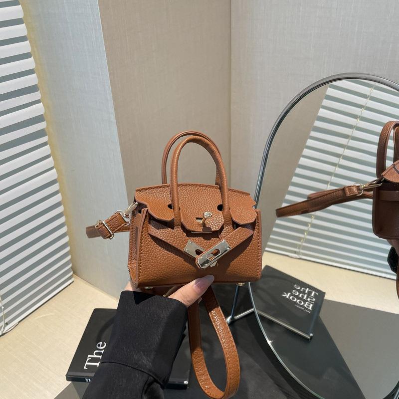 New Lock Children's Bag Simple and Fashionable Change Bag Mini Parent-child Messenger Bag