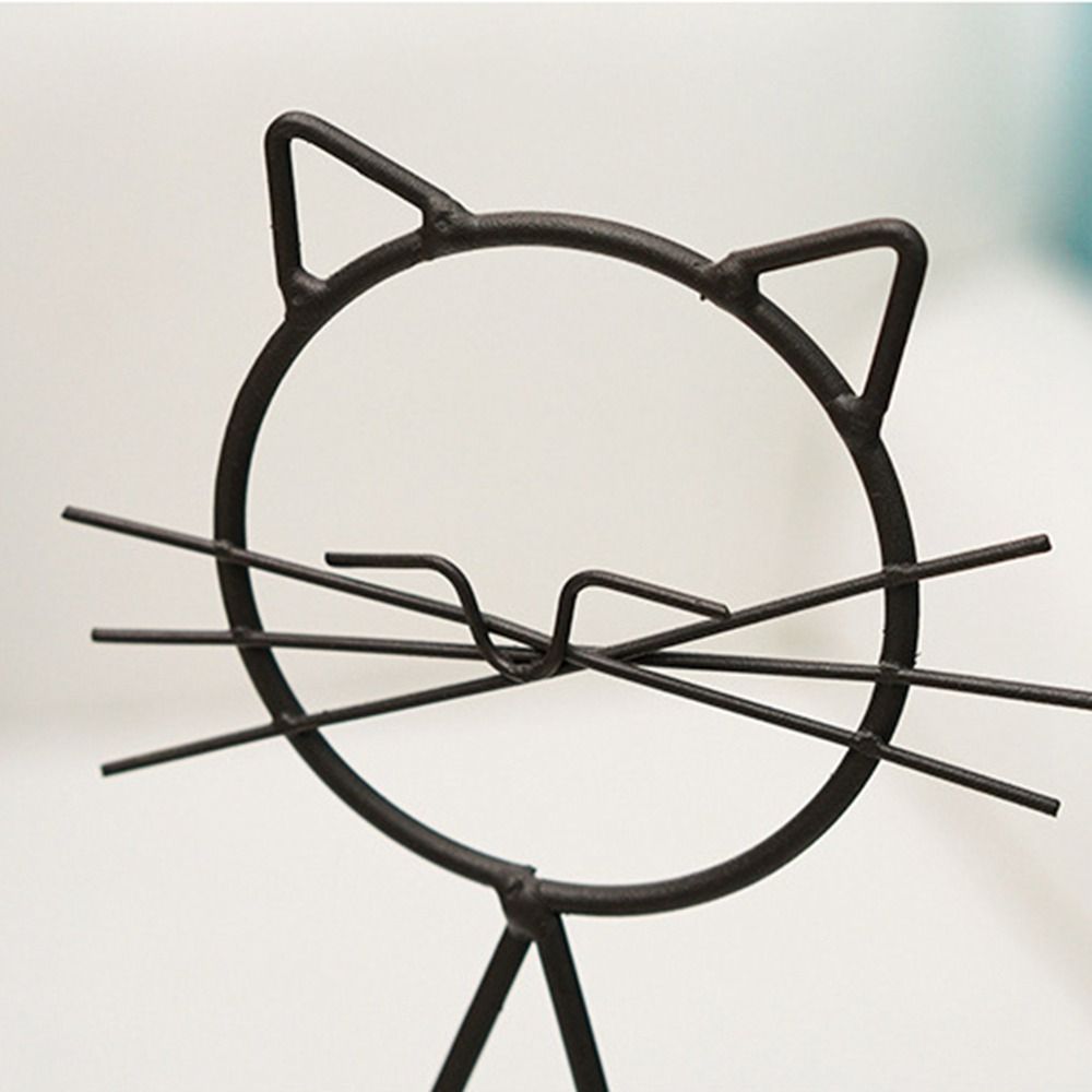 With Metal Holder Heart Glass Vases Cute Wrought Iron Vase Simple Cat Shape Hydroponic Vases  Table