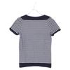 YURI+PARK [Good Condition] 6517-343-0253 Stripe V-neck Knit Sweater/ Tops *There Is No Size Notation. Navy / WhiteUsed