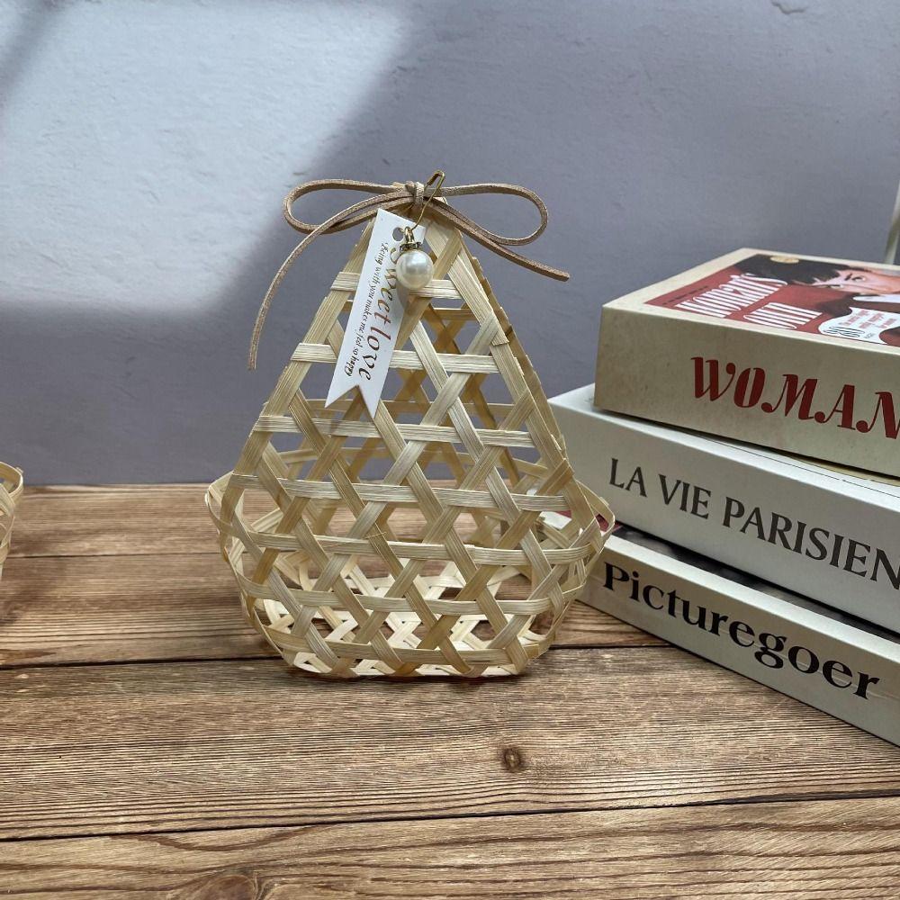 3pcs Retro Storage Box Handmade Fruit Basket Gift Packaging Basket  Mid Autumn Festival