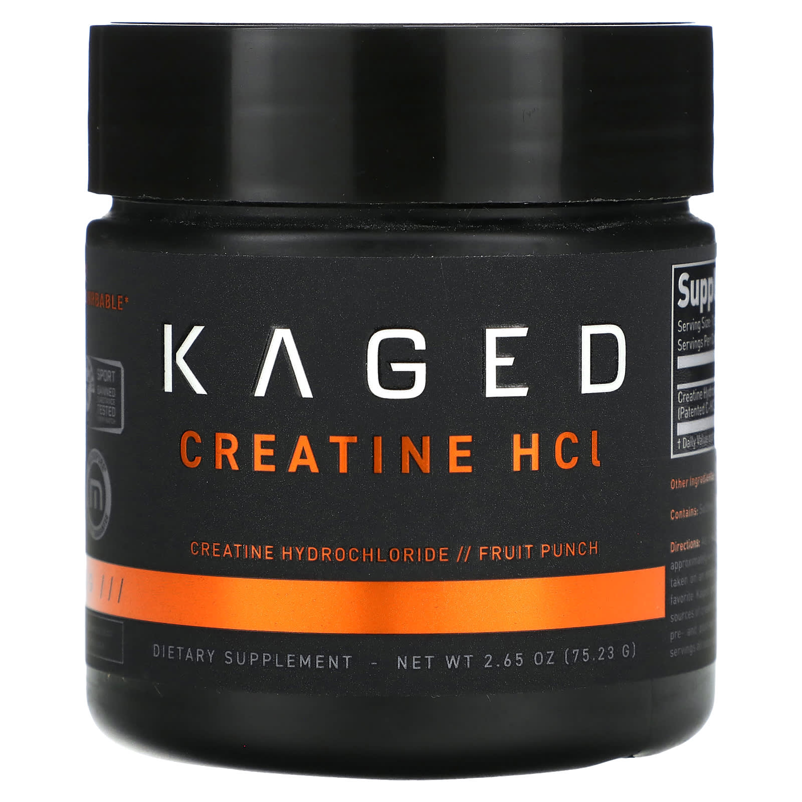 

Creatine Hcl, Fruit Punch, 75.23G(2.65Oz)