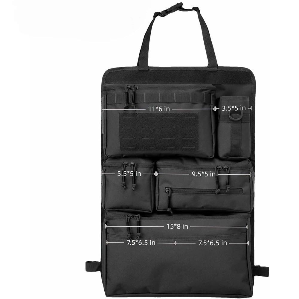 Heavy-Duty Tactical MOLLE Car Seat Back Organizer