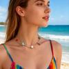 Summer Fashion Simple Creative Starfish Imitation Pearl Necklace Niche Holiday Style Collarbone Chain Seaside Accessories
