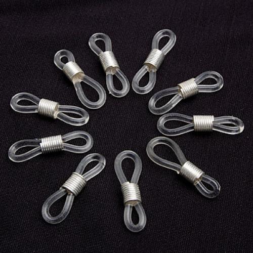 50 Eye Glasses Spectacle Chain Strap Holder Rubber Loop Ends 20mm