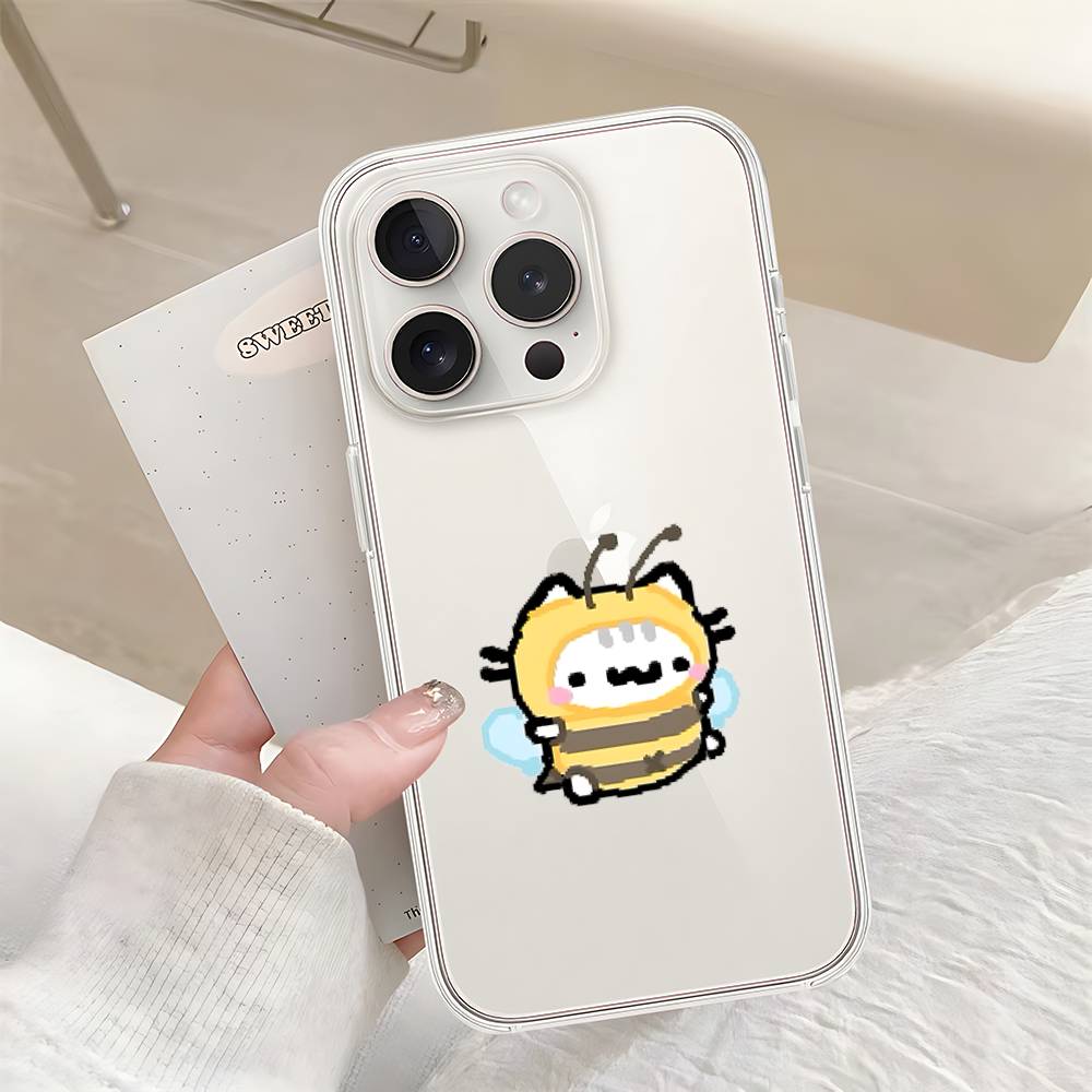 Cute B-basiilleaf-s Phone Case For IPhone 17 16 15 14 Plus 13 12 11 Pro Max Phone Back Cover Transparen