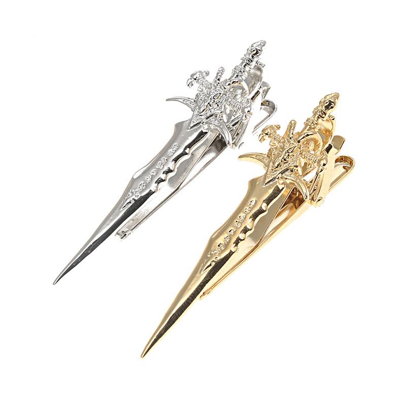 Knight Bull Head Sword Tie Clip Gold Color Silver Color High Quanlity Tie Clip Men Jewelry