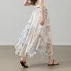 Bohemian Print Chiffon A-Line Skirt
