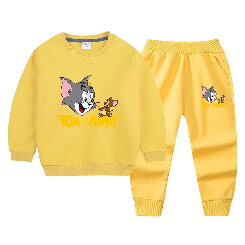 Autumn 2022 Kids' Sweatshirt and Pants Set: Stylish Casual Two-Piece for Boys and Girls