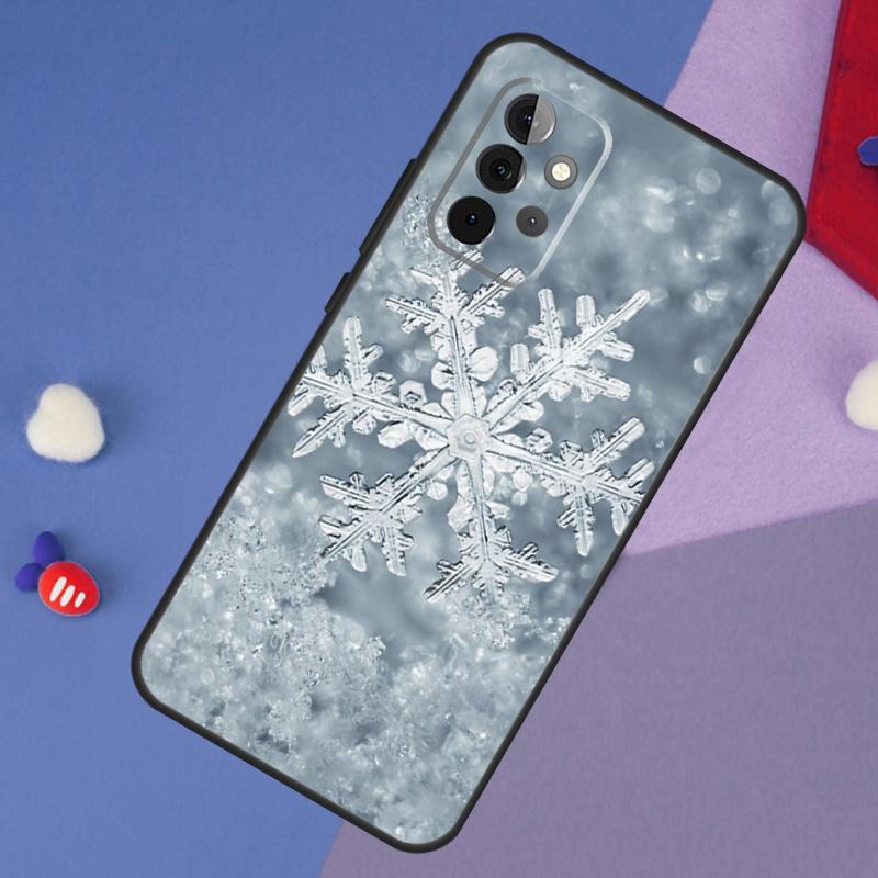 Christmas Snowflakes Case For Samsung Galaxy A52 A53 A33 A13 A34 A54 A14 A35 A55 A15 A56 A36 A26 A16 A06 A22 A32