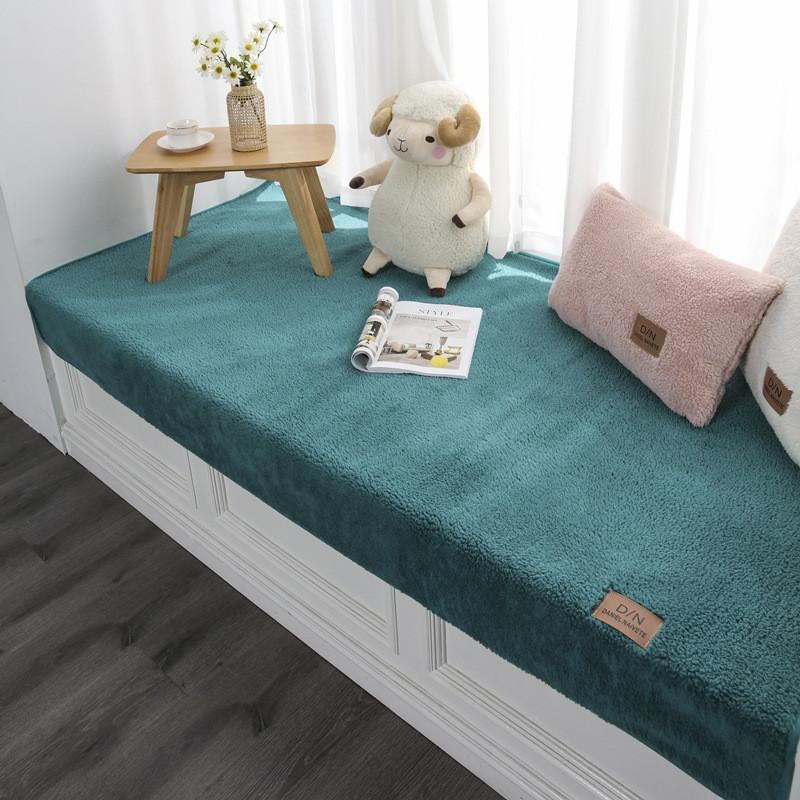 

1pcs Simple Solid Color Cushion Living Room Thick Sofa Bedside Cover Home Decoration Anti Slip Comfortable Bedroom Bed Rug 1pcs 70x150cm зелений