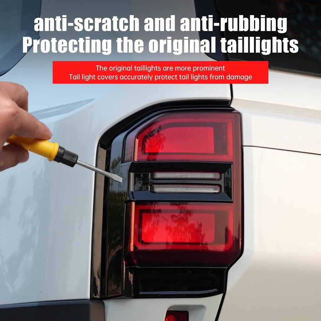 Tail Light Protection Frame Cover for 2024 2025 Toyota Land Cruiser 250&1958 Prado LC250 J250 Tail Light Decorative Strip Protective Cover Exterior