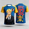 2026 Summer Japan One Piece Luffy Football Jersey Men T-shirt Football Special Jersey Adult Family Matching Quick-Drying T-shirt