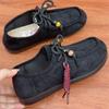 Frühling Herbst Neuer Stil Alte Pekinger Stoffschuhe Damen Einzelne Schuhe Retro Böhmisch Zum Hineinschlüpfen Faulenzer Bohnenschuhe Runde Zehen Gummisohle