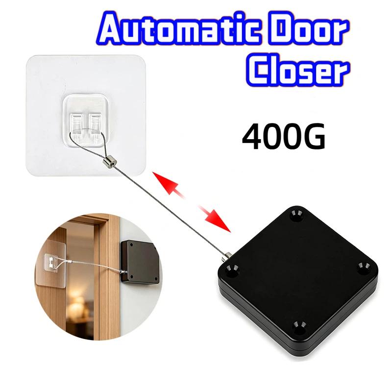 No Punching Automatic Door Closer Pull Cord Door Closers Adjustable Surface Door Stop Bracket Type Automatic Door Closer