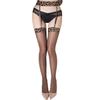 Women Leopard Top Shimmery Tights Suspenders Pantyhose Attached Garter Belt Oil Glossy Thigh High Stockings Lingerie