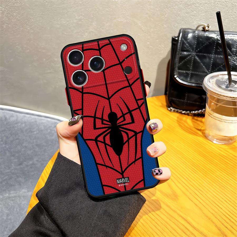 Marvel Spider Man Case for iPhone 17 Pro Max 13 Mini 17e 11 XS XR 15 12 Air 16 Plus 14 7 8 SE Back Phone Cover