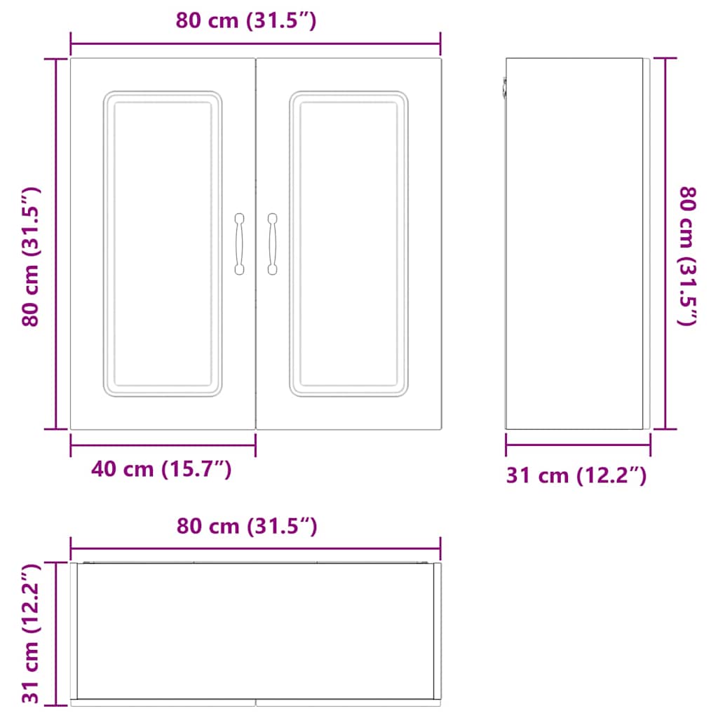 Dishwasher Front Kalmar Sonoma Oak 80 x 31 x 80 cm