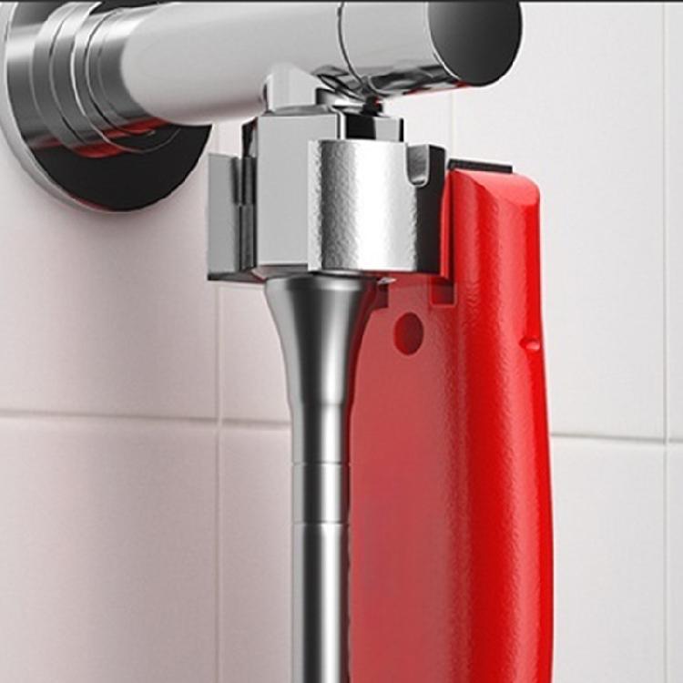 Adjustable Basin Wrench With Interchangeable Heads Faucet Repair Tool For Sink Installation with Nonslip Teeth Design
