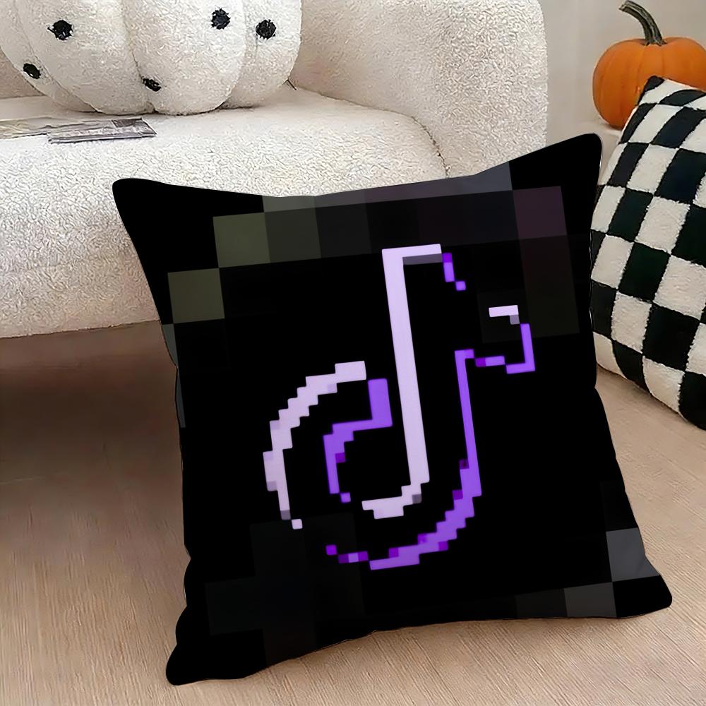 Cool TTiktok Cushion Cover Natural Linen Double Sided Print Throw Pillow Case for Sofa Couch Home Decor