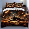 Fiery Warrior Scene Bedding Duvet Cover Sets Duvet Covers Pillowcases Gifts (1 * Duvet Cover 2 * Pillowcases, Without Duvet Insert)