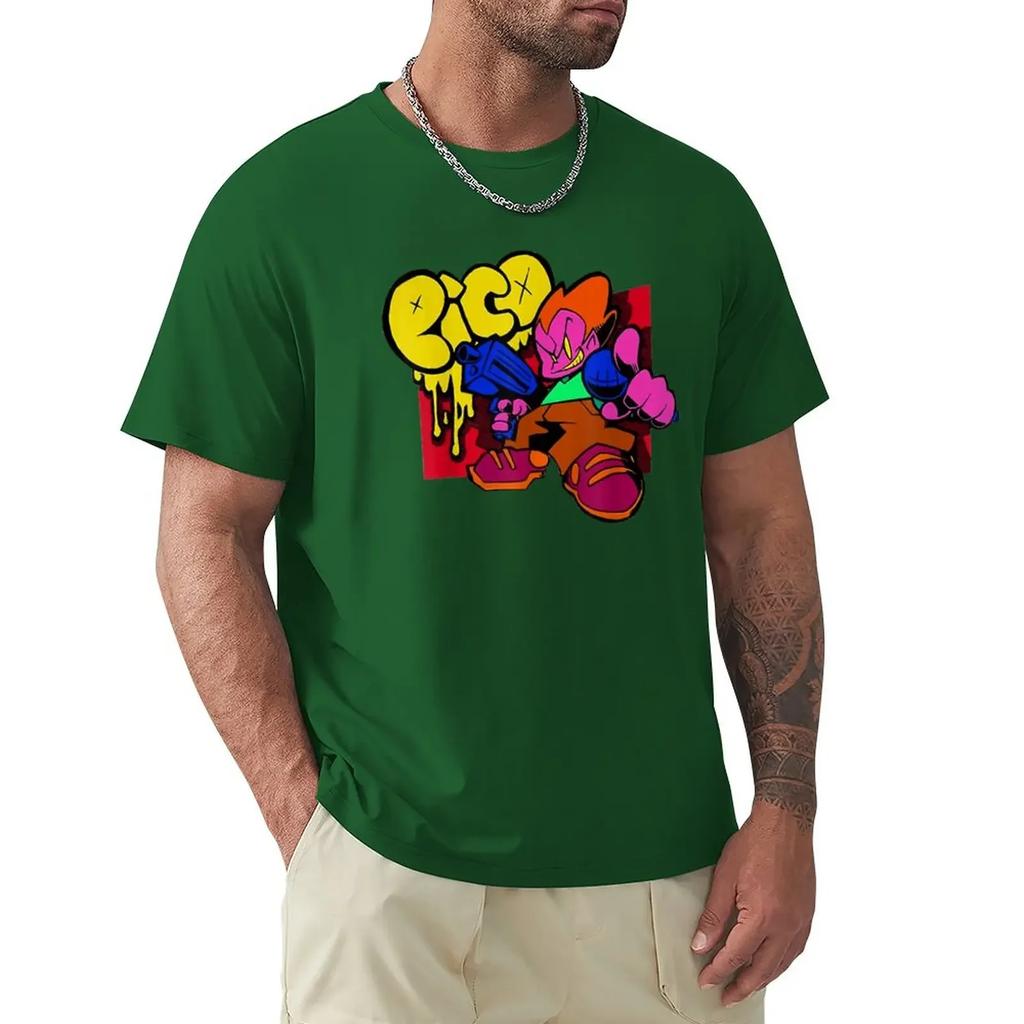 Friday Night Funkin Pico TShirt cotton graphic tees sweat oversizeds summer clothes Unisexs graphic tshirts