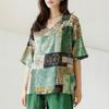 Dedra V Neck Leaf T shirT   88size  Tbe3376