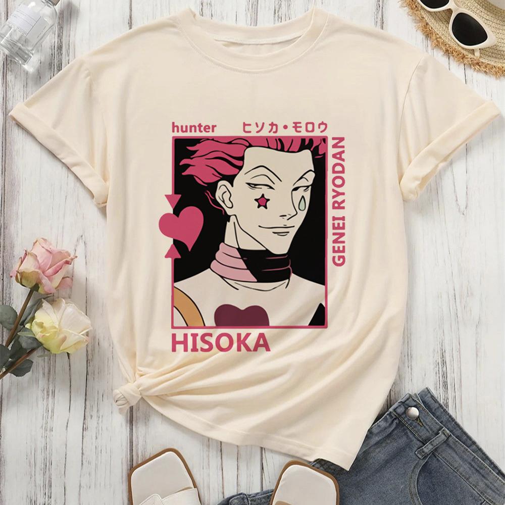 Hunter x Hunter Killua Zoldyck Hisoka Kurapika Gon t-shirt dam Gothic Universitet harajuku 2000-talet kawaii estetik Retro Grunge