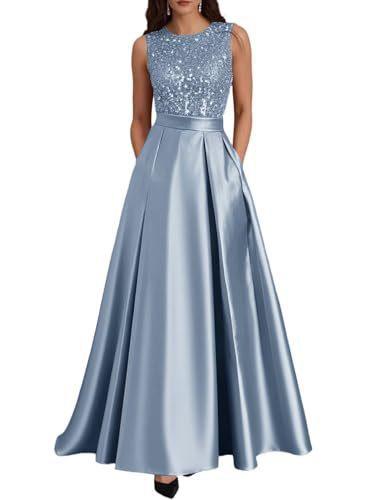 Evening Dress European and American Style New Banquet Host Long Dance Simple Temperament Sleeveless Dress 1011 New