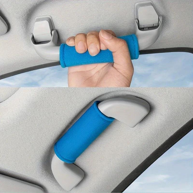2pcs Car Interior Accessories, Roof Armrest Frame & Handle Protective Covers, Decorative Trim for Car Door Interior, Protection