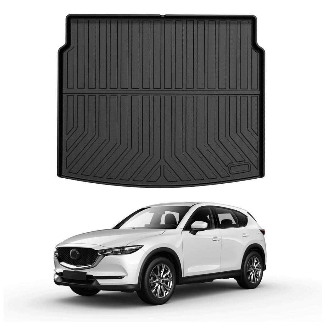 CARVANTA Trunk Mat for Mazda 3D Molded TPE Compatible with Mazda 2022 Present Cargo Mat with Luggage High Waterproof and Stain Interior Custom