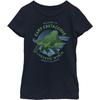 Jurassic World_ Camp Cretaceous Girl's Amazing Dinosaur T-Shirt, Navy, Medium