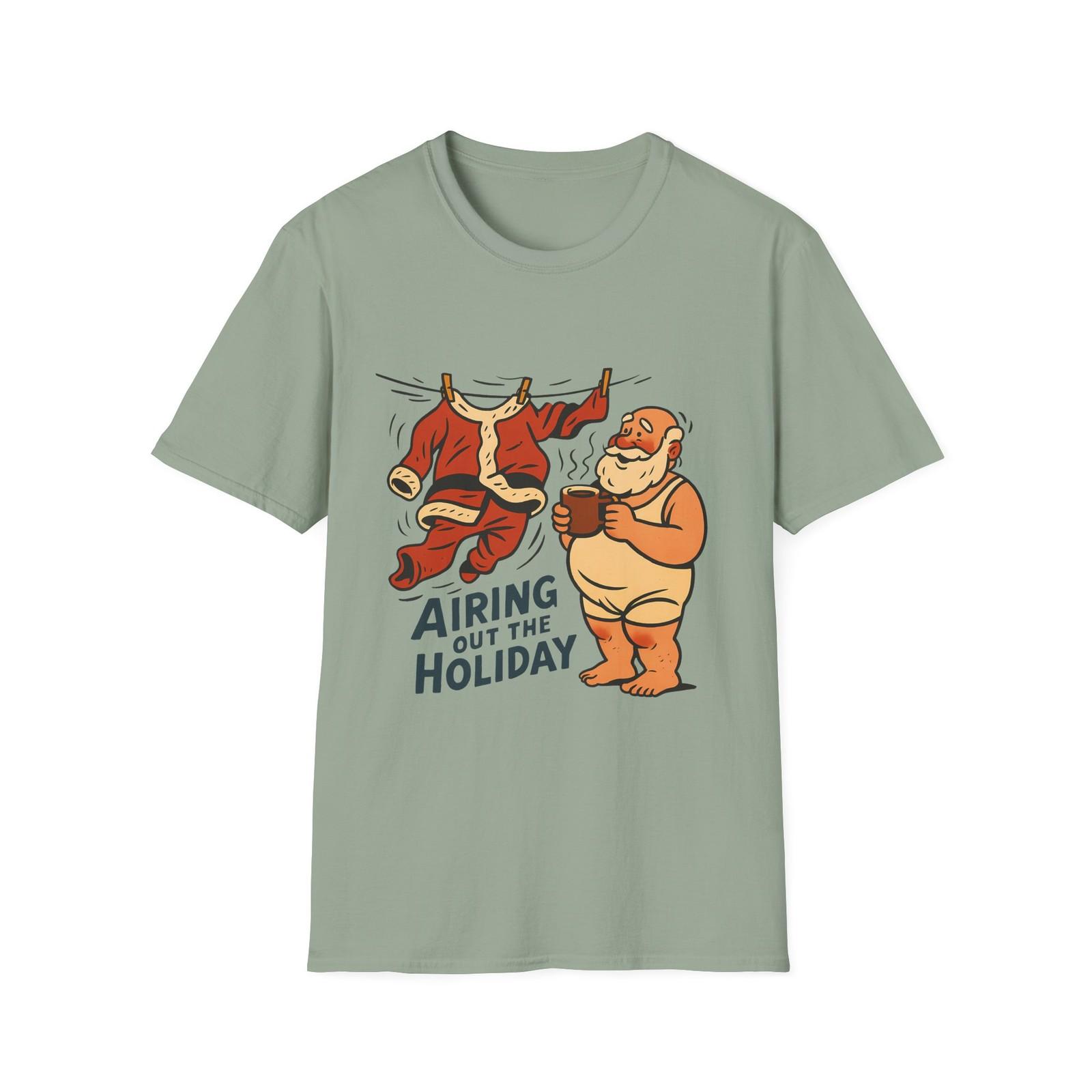 Unisex Softstyle T-Shirt Mens Womens Tees Top Santa Long Johns Cocoa Funny Holiday Pun Christmas S