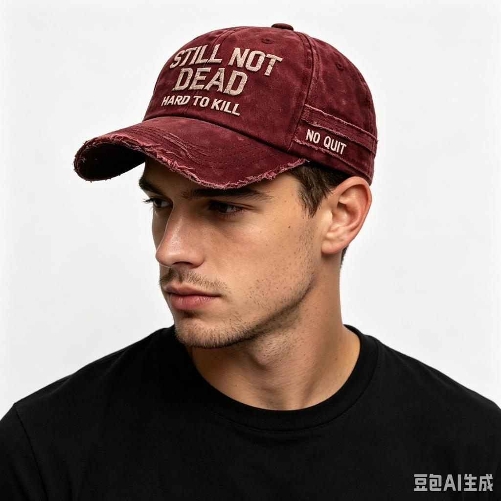 Vintage gewaschene Baseballkappe „Still Not Dead“ Stickerei mit Buchstaben Used Look Dad Hat für Herren