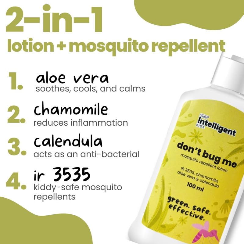 TuCo® Intelligent Kids Don't Bug Me Combo Pack, Mosquito Repellent Patches (12pcs) and Mosquito Repellent Lotion for Kids (100ml)
