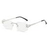 6066 Serpentine Metal Personalized Trimmed Sunglasses, Rimless Glasses, Street Sunglasses