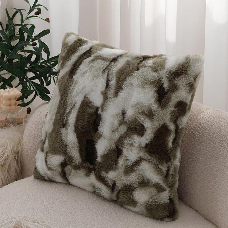 Sofa Living Room Pillow Winter Plush Ins Light Luxury High-end Cushion Pillow Back Cushion Waist Pillow Bay Window Decoration