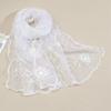Lightweight Floral Embroidered Scarf Women - Soft Knitted Wrap Shawl UV Protection Stylish Accessory 2025