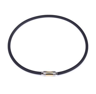 FUANNA Magnetic Necklace, Silicone Germanium Stainless Steel, Magnetic Joint Necklace, Anti-Static, Suitable for All Seasons (50cm)