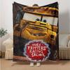1pc Cars Movie Poster Collage Flannel Blanket Soft Warm Throw Blanket for Bedroom Living Room Bed Travel Camping Picnic Gift. M73005