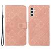For Samsung Galaxy A35 5G Cell Phone Case Imprinted Ethnic Flower Leather Wallet Stand Cover