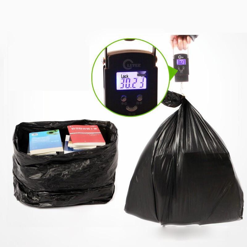 Large Thickened Black Disposable Flat-Mouth Trash Bags
